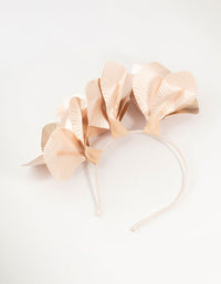 Large Pink  PU Leather Petal Fascinator - link has visual effect only