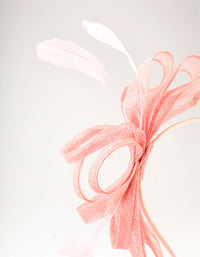 Pink Snake Bow Small Thin Fascinator - link has visual effect only