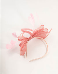 Pink Snake Bow Small Thin Fascinator - link has visual effect only