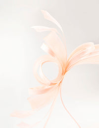 Metallic Peach Feather Fascinator - link has visual effect only