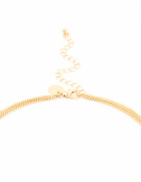 Gold 3 Row Coin Necklace - link has visual effect only