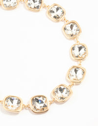 Gold Diamante Stone Necklace - link has visual effect only