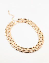 Gold Woven Chain Gold Necklace - link has visual effect only