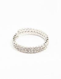 Rhodium Diamante Bangle - link has visual effect only