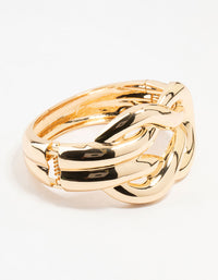 Gold Bold Knotted Bangle - link has visual effect only