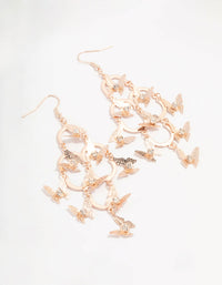 Rose Gold Butterfly Mobile Drop Earrings - link has visual effect only