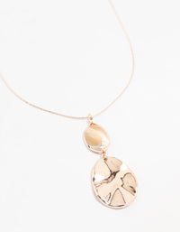 Rose Gold Stone Multiple Pendants Necklace - link has visual effect only