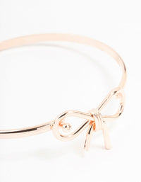 Rose Gold Simple Bow Bangle Bracelet - link has visual effect only