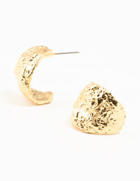 Gold Plated Brass Foil Hoop Earrings - link has visual effect only