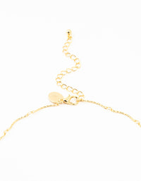 Gold Plated Brass Vine Crystal Charm Necklace - link has visual effect only