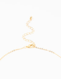 Gold Plated Brass Large Baguette Cut Cubic Zirconia Cross Necklace - link has visual effect only