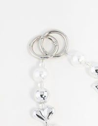 Bow & Pearl & Heart Keychain - link has visual effect only