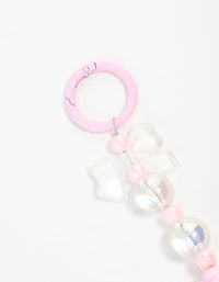 Pink  Cloud Bow Keychain - link has visual effect only