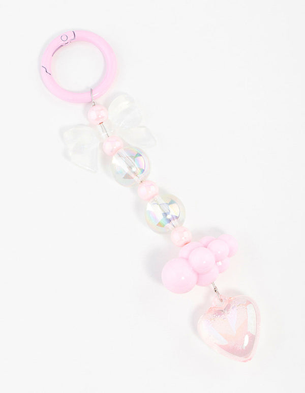 Pink  Cloud Bow Keychain