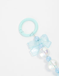 Blue  Cloud Bow Keychain - link has visual effect only