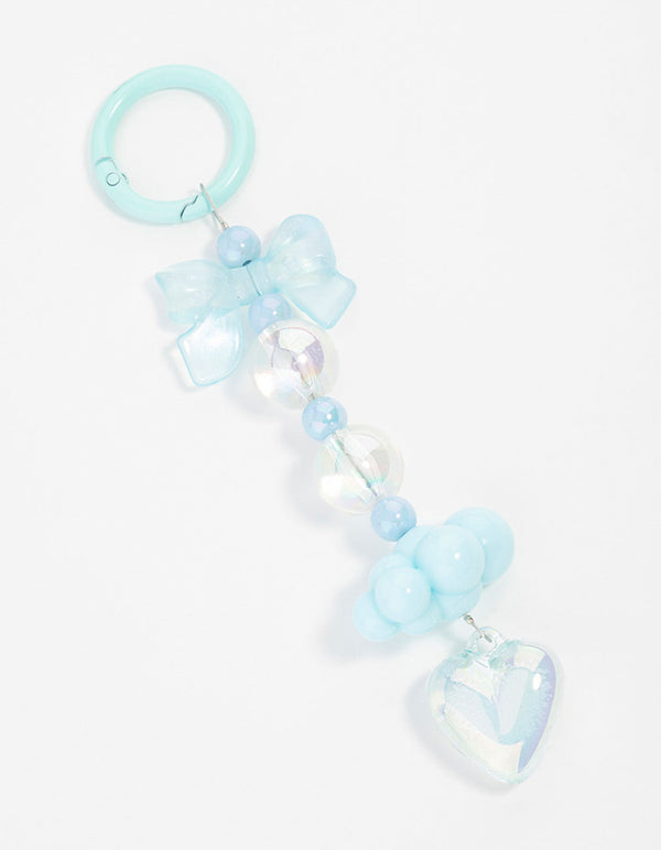 Blue  Cloud Bow Keychain