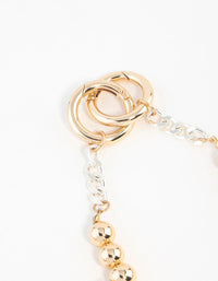 Mixed Metals Multiple Hearts Charm Keychain - link has visual effect only