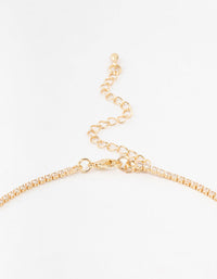 Gold Marquise Cubic Zirconia Station Necklace - link has visual effect only