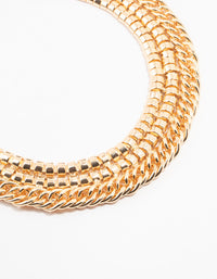 Gold Multiple Chains Chunky Necklace - link has visual effect only