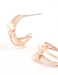 Rose Gold Plated Trio Pave Butterfly Jacket Earrings - link has visual effect only