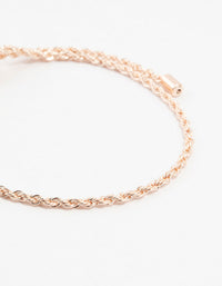 Rose Gold Plated Simple Rope Bracelet - link has visual effect only