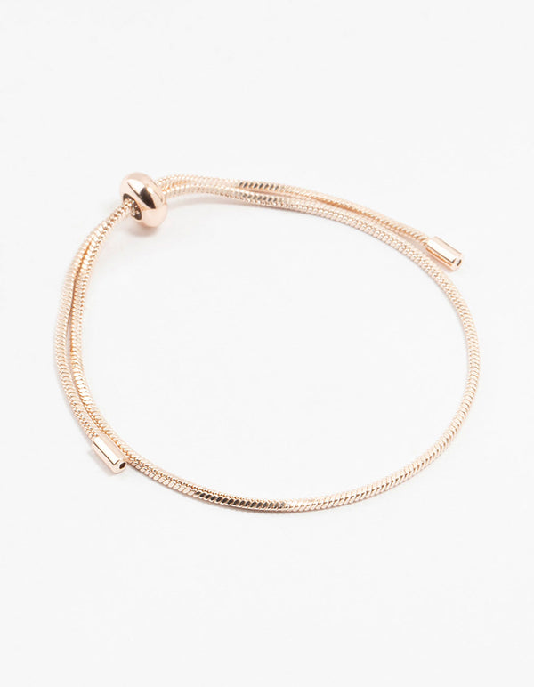 Rose Gold Plated Dainty Box Chain Bracelet