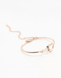 Rose Gold Plated Infinity Heart Wrist Cuff - link has visual effect only