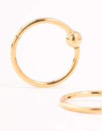 Gold Plated Surgical Steel Bull Clicker Ring - link has visual effect only