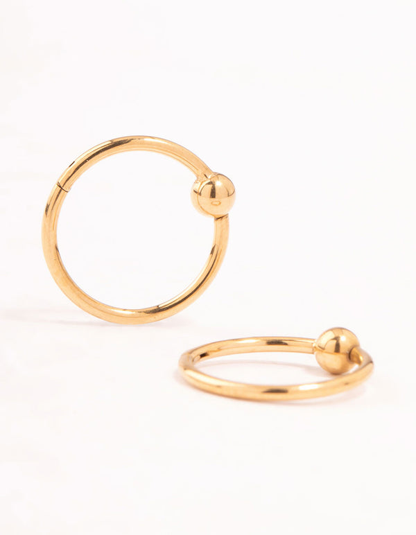 Gold Plated Surgical Steel Bull Clicker Ring