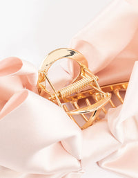 Large Pink Bows Gold Claw Clip - link has visual effect only