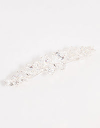 Silver Cubic Zirconia Butterfly Cluster Hair Clip - link has visual effect only