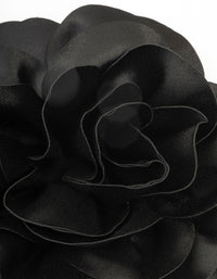 Black Fabric Extra Large Flower Corsage - link has visual effect only