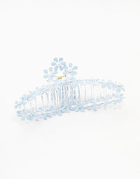 Mixed Flower Blue Pearl Loop Claw Clip - link has visual effect only