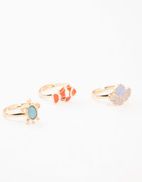 Kids Gold Sea Stacking Ring Pack - link has visual effect only