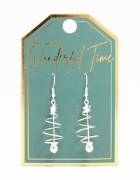 Silver Wire Spiral Tree Drop Earrings - link has visual effect only