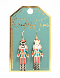 Red Nutcracker Drop Earrings - link has visual effect only