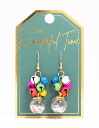 Multicoloured Bell & Shaker Drop Earrings - link has visual effect only