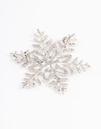 Rhodium Diamante Snowflake Brooch - link has visual effect only