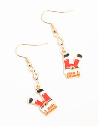 Red Santa Legs Drop Earrings - link has visual effect only