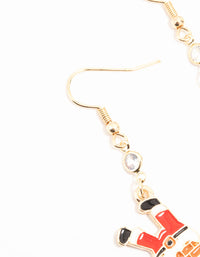 Red Santa Legs Drop Earrings - link has visual effect only