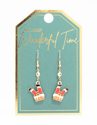 Red Santa Legs Drop Earrings - link has visual effect only