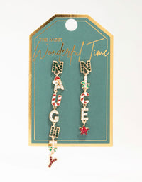 Gold Naughty & Nice Drop Earrings - link has visual effect only