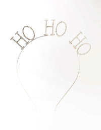 Diamante Ho Ho Ho Silver Headband - link has visual effect only