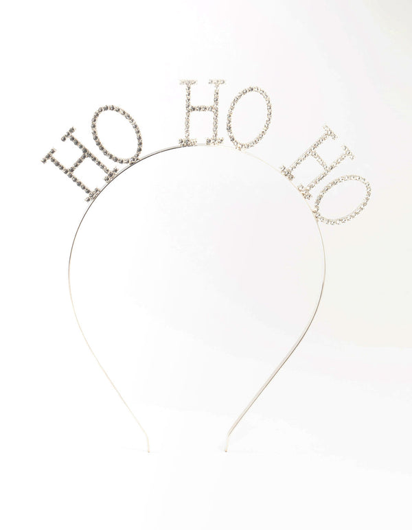 Diamante Ho Ho Ho Silver Headband