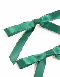 Mini Green Satin Bows 4-Pack - link has visual effect only