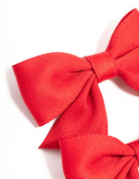 Red Fabric Bows 2-Pack - link has visual effect only