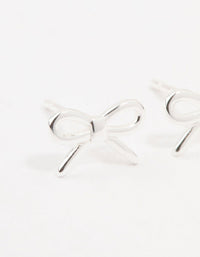 Sterling Silver Cut Out Bow Stud Earrings - link has visual effect only