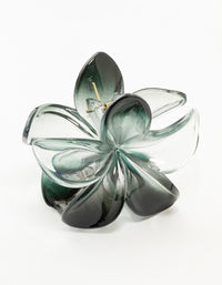 Black Frangipani Flower Claw Clip - link has visual effect only