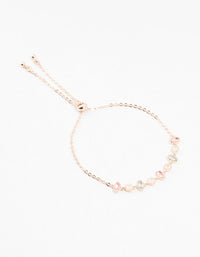 Rose Gold Plated Oval & Round Stone Bracelet - link has visual effect only