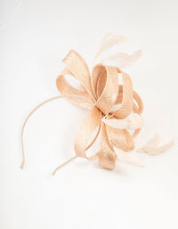 Pink Metallic Feather Fascinator - link has visual effect only